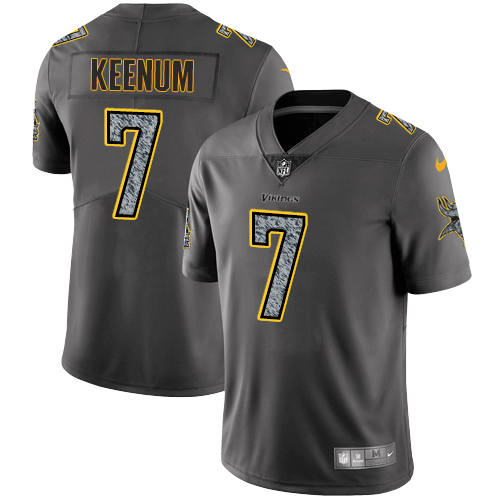 Nike Vikings #7 Case Keenum Gray Static Men's Stitched NFL Vapor Untouchable Limited Jersey